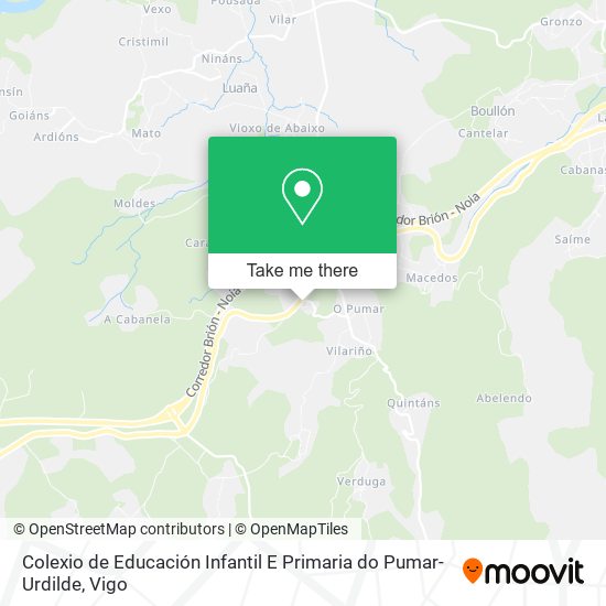 mapa Colexio de Educación Infantil E Primaria do Pumar-Urdilde