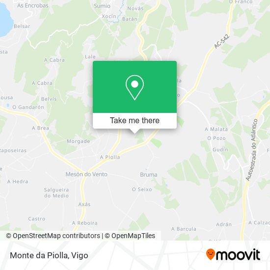 Monte da Piolla map