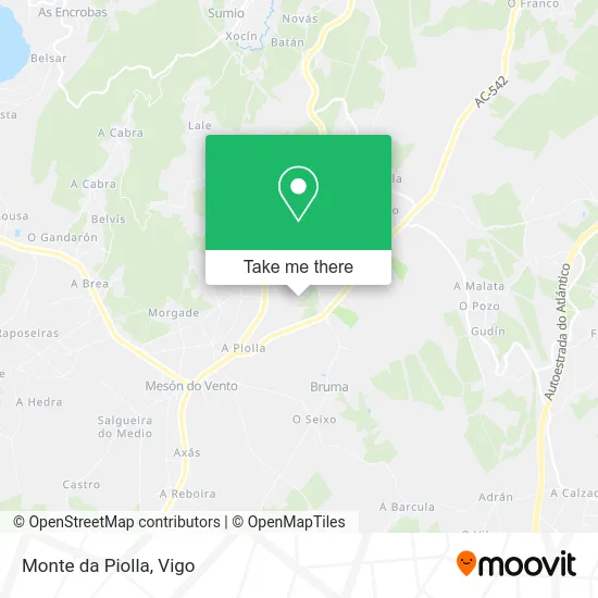 Monte da Piolla map