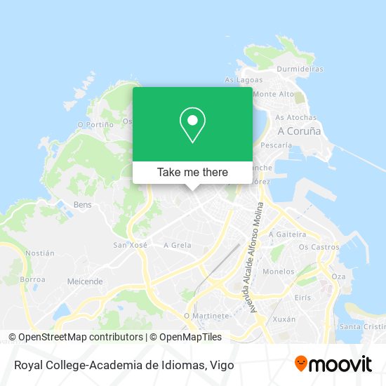 mapa Royal College-Academia de Idiomas