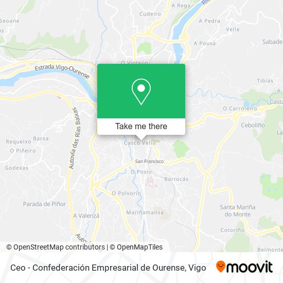 Ceo - Confederación Empresarial de Ourense map
