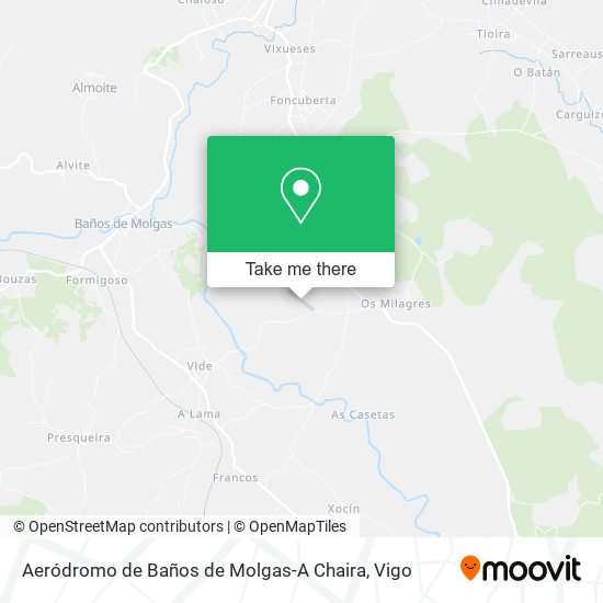 Aeródromo de Baños de Molgas-A Chaira map