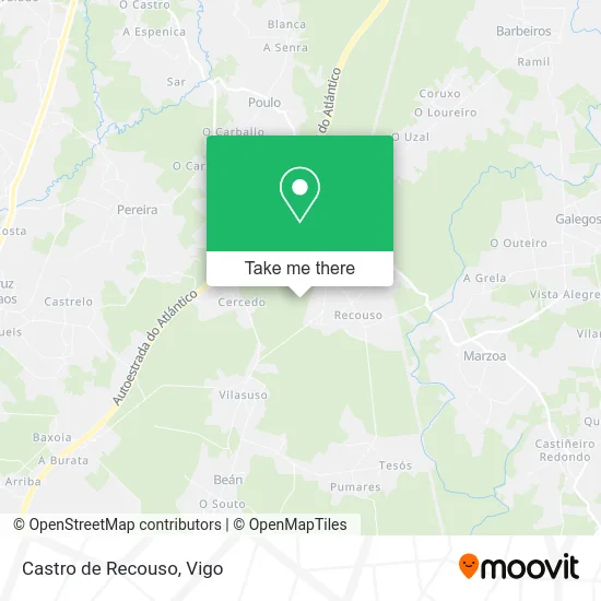Castro de Recouso map