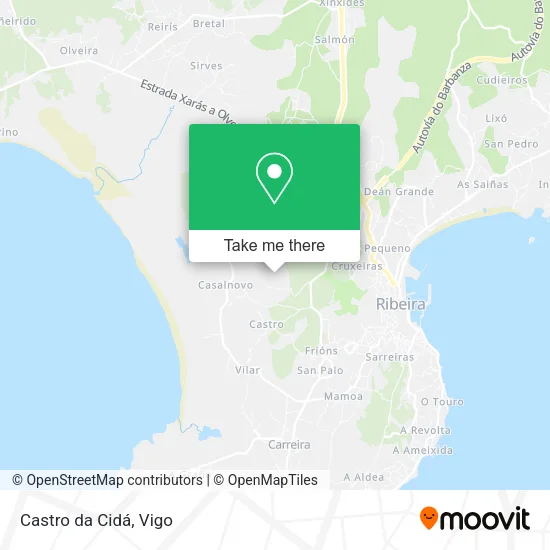 Castro da Cidá map