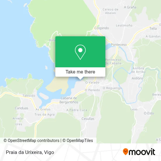Praia da Urixeira map