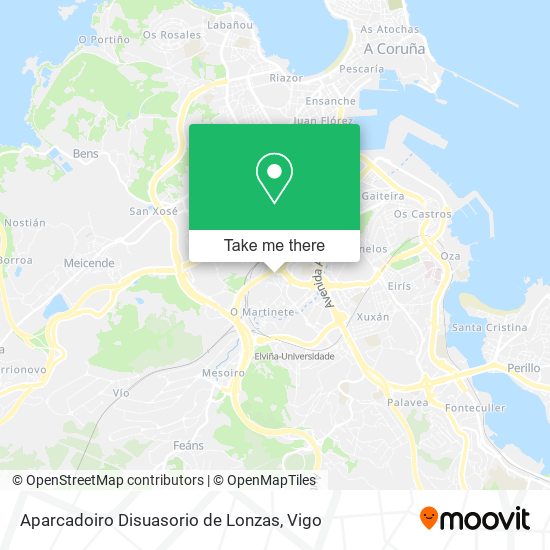 Aparcadoiro Disuasorio de Lonzas map