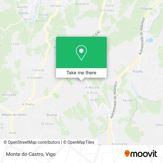Monte do Castro map