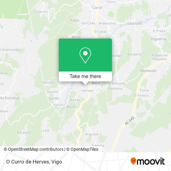 O Curro de Herves map