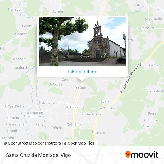 mapa Santa Cruz de Montaos
