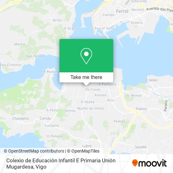 mapa Colexio de Educación Infantil E Primaria Unión Mugardesa