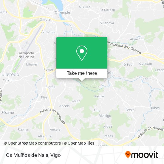 Os Muíños de Naia map