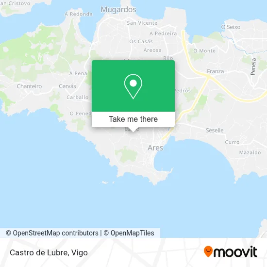 Castro de Lubre map