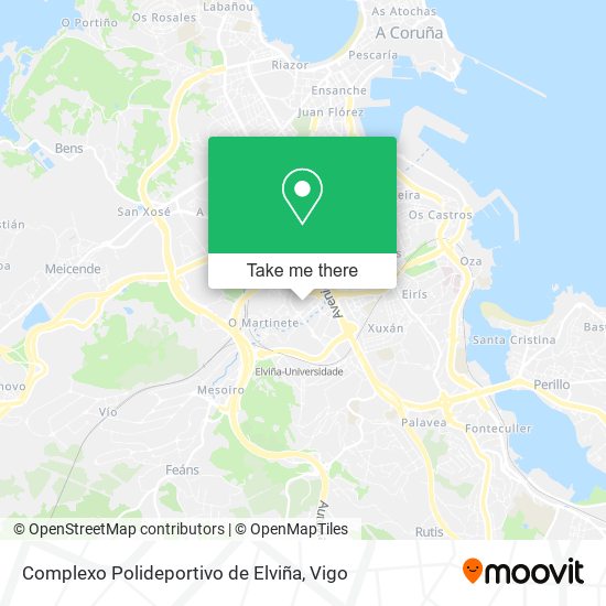 Complexo Polideportivo de Elviña map