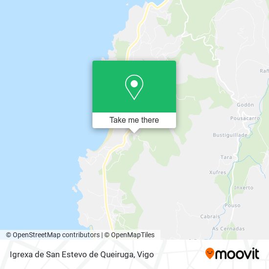 Igrexa de San Estevo de Queiruga map