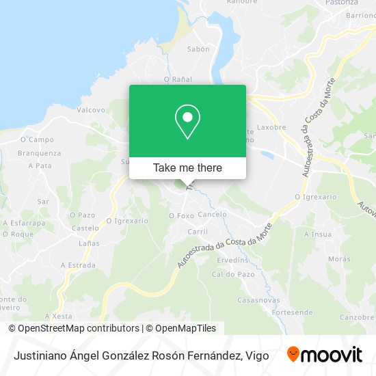 Justiniano Ángel González Rosón Fernández map