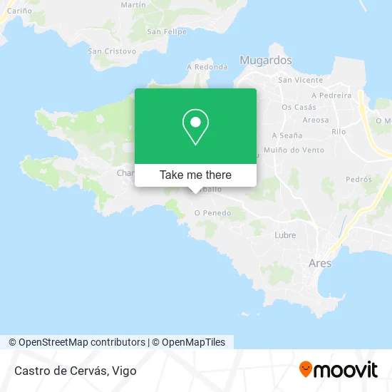 Castro de Cervás map