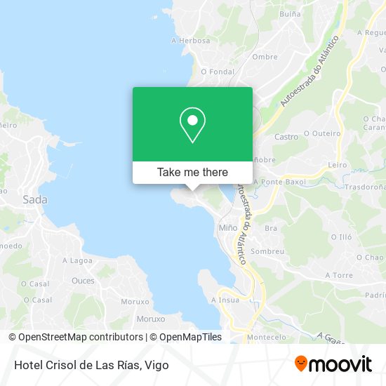 Hotel Crisol de Las Rías map