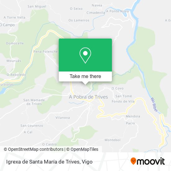 Igrexa de Santa María de Trives map