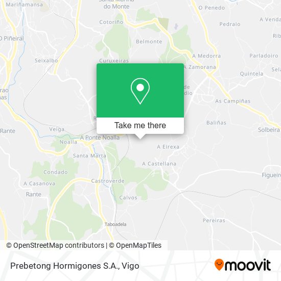 Prebetong Hormigones S.A. map