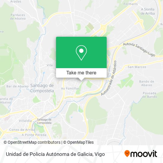 mapa Unidad de Policía Autónoma de Galicia