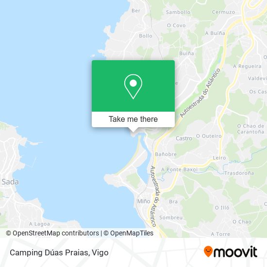 mapa Camping Dúas Praias