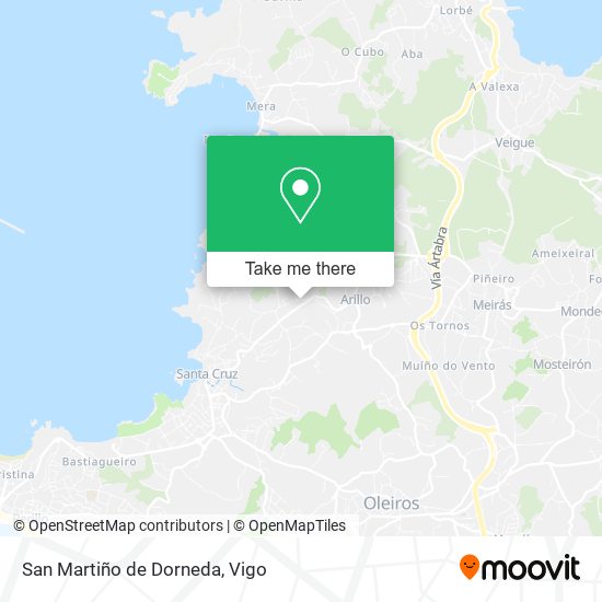 San Martiño de Dorneda map