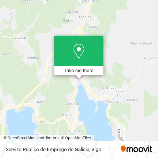 mapa Servizo Público de Emprego de Galicia