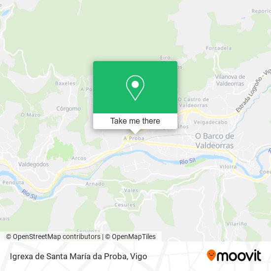 Igrexa de Santa María da Proba map