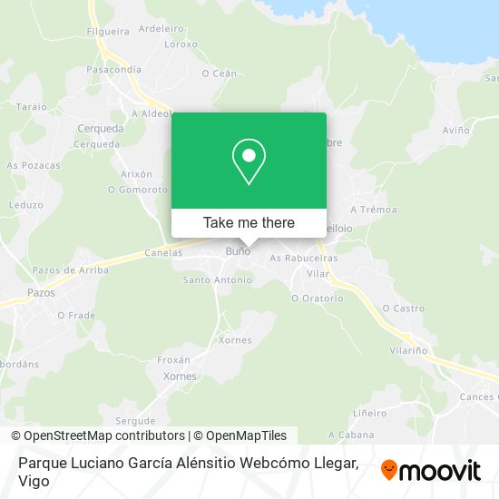 mapa Parque Luciano García Alénsitio Webcómo Llegar