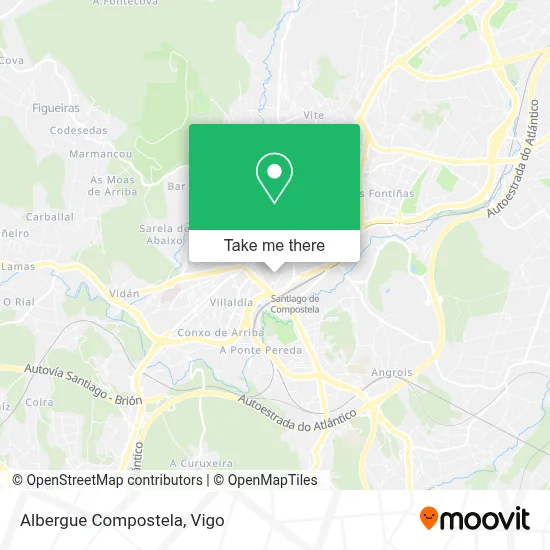 Albergue Compostela map