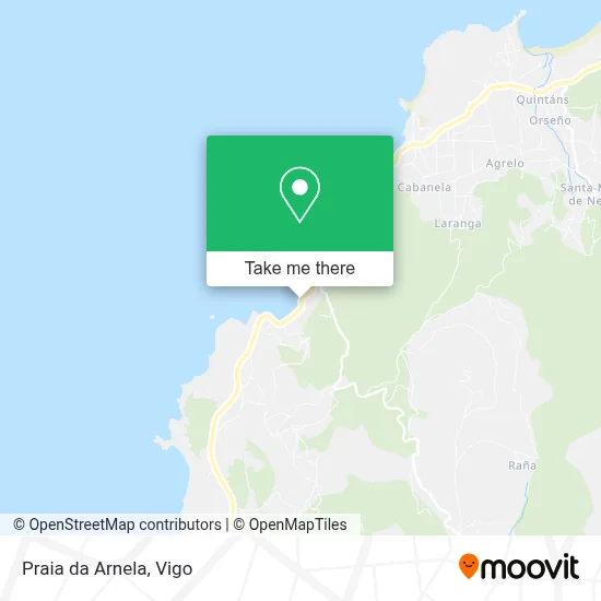 Praia da Arnela map