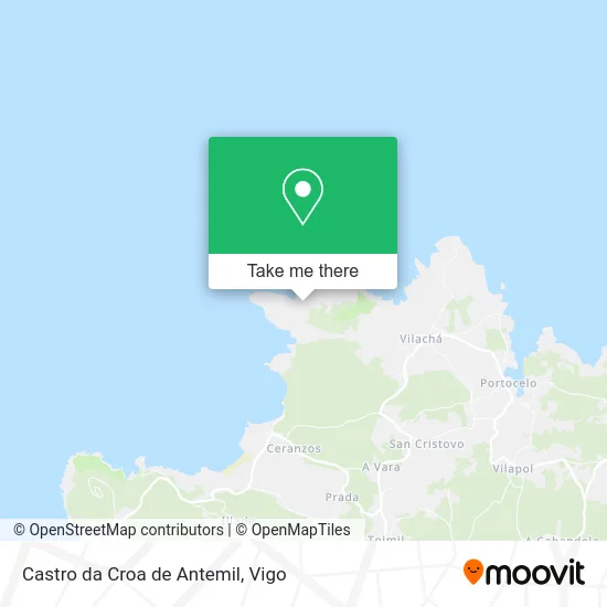 Castro da Croa de Antemil map