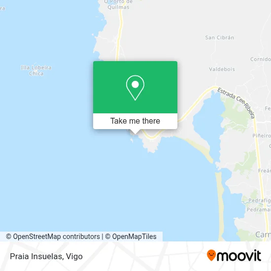 Praia Insuelas map