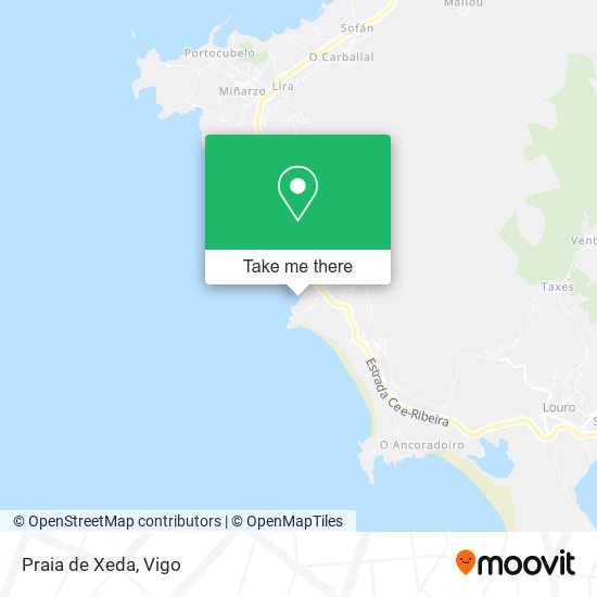 mapa Praia de Xeda