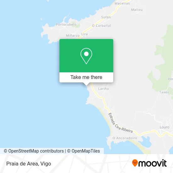 Praia de Area map