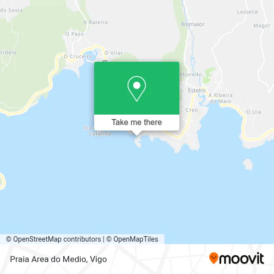 Praia Area do Medio map