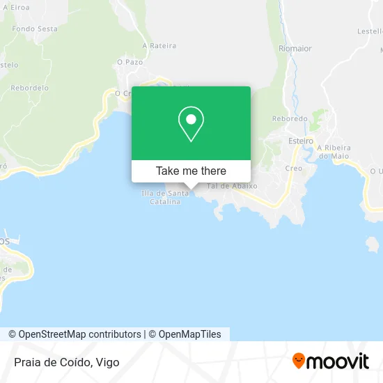 Praia de Coído map