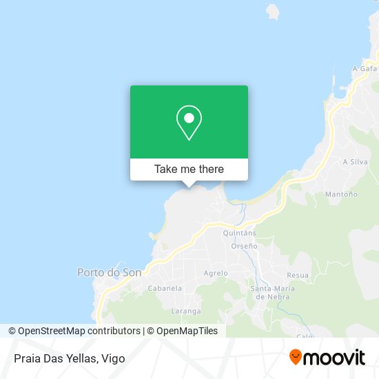 Praia Das Yellas map