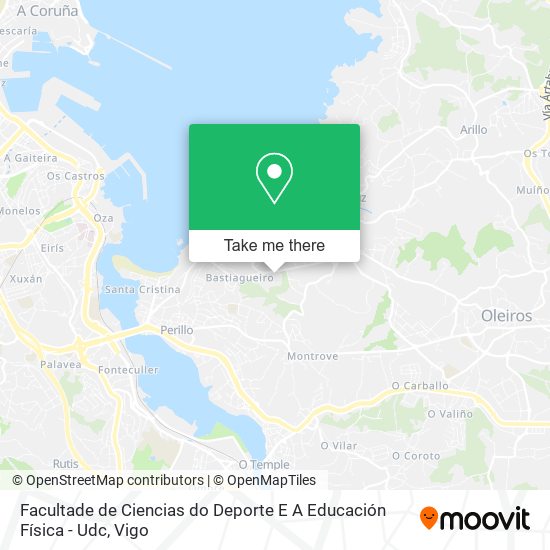 mapa Facultade de Ciencias do Deporte E A Educación Física - Udc