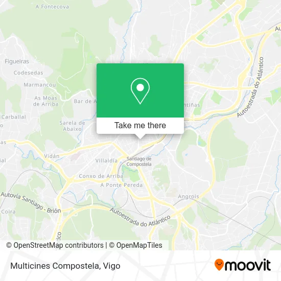 Multicines Compostela map