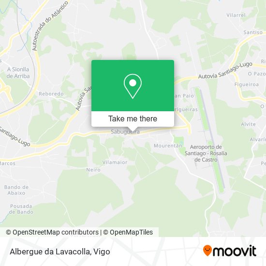 Albergue da Lavacolla map