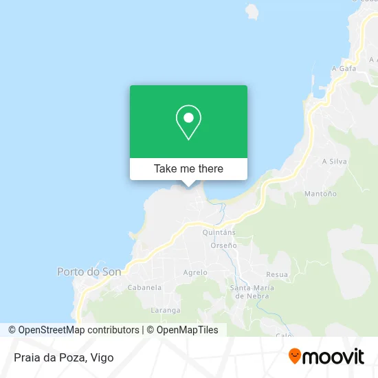 Praia da Poza map