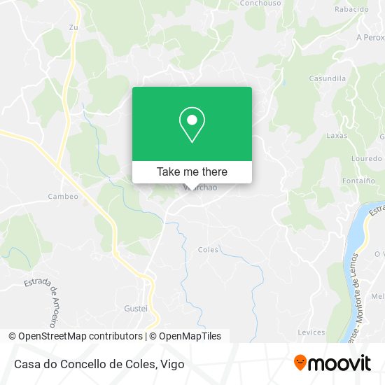 Casa do Concello de Coles map