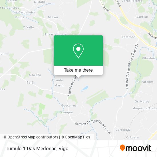 Túmulo 1 Das Medoñas map