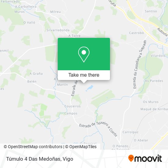 Túmulo 4 Das Medoñas map