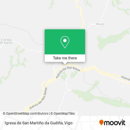 Igrexa de San Martiño da Gudiña map