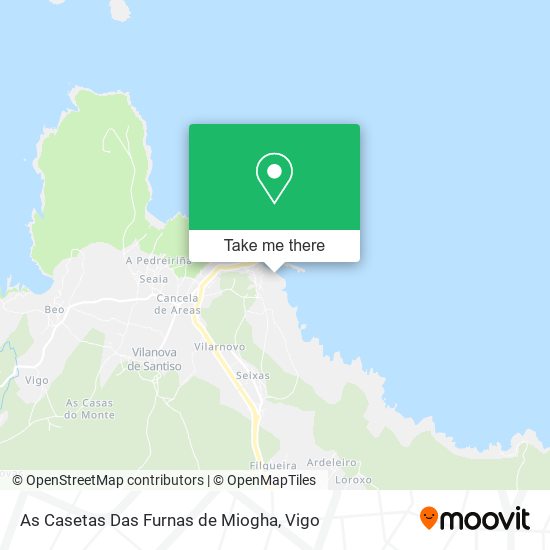 As Casetas Das Furnas de Miogha map