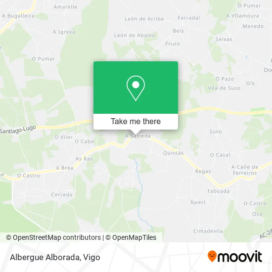 Albergue Alborada map