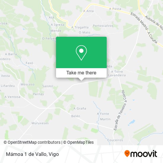 Mámoa 1 de Vallo map