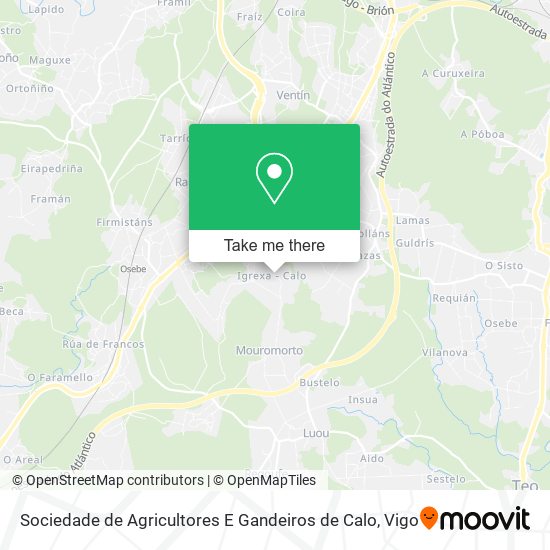 Sociedade de Agricultores E Gandeiros de Calo map